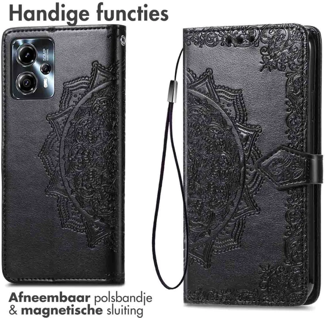 Imoshion Hoesje Motorola Moto G13/G23 - 3 Pasjes - Zwart