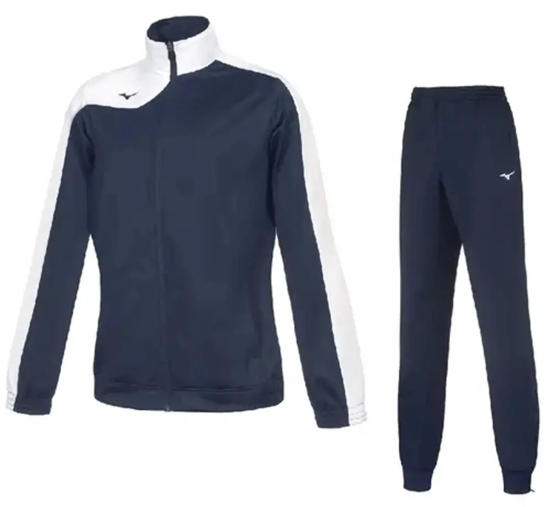 Mizuno Team Kobe Knit Dames Trainingspak - Marineblauw/Wit - afbeelding 5 van 6