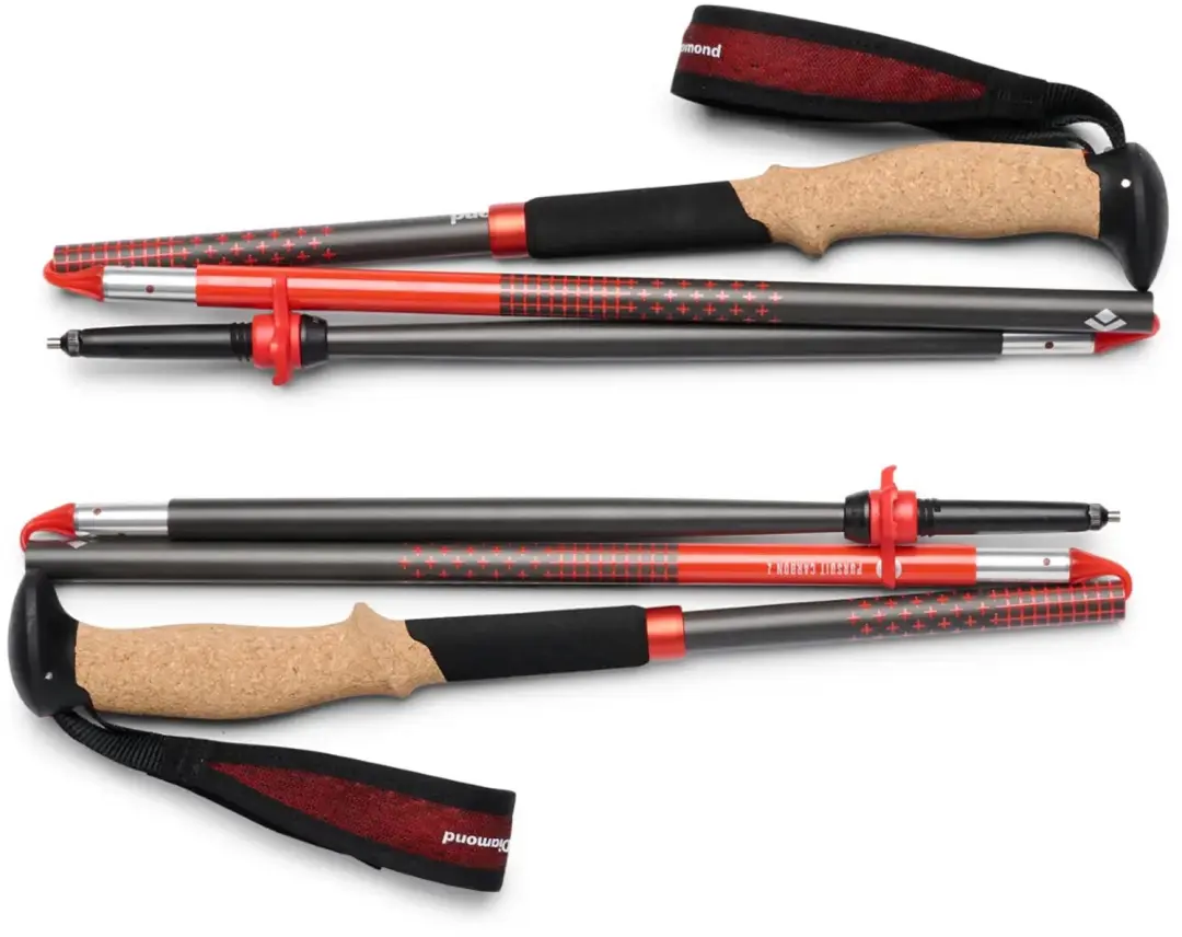 Lichtgewicht Carbon Trekkingstokken 115 cm, Opvouwbaar - afbeelding 4 van 6