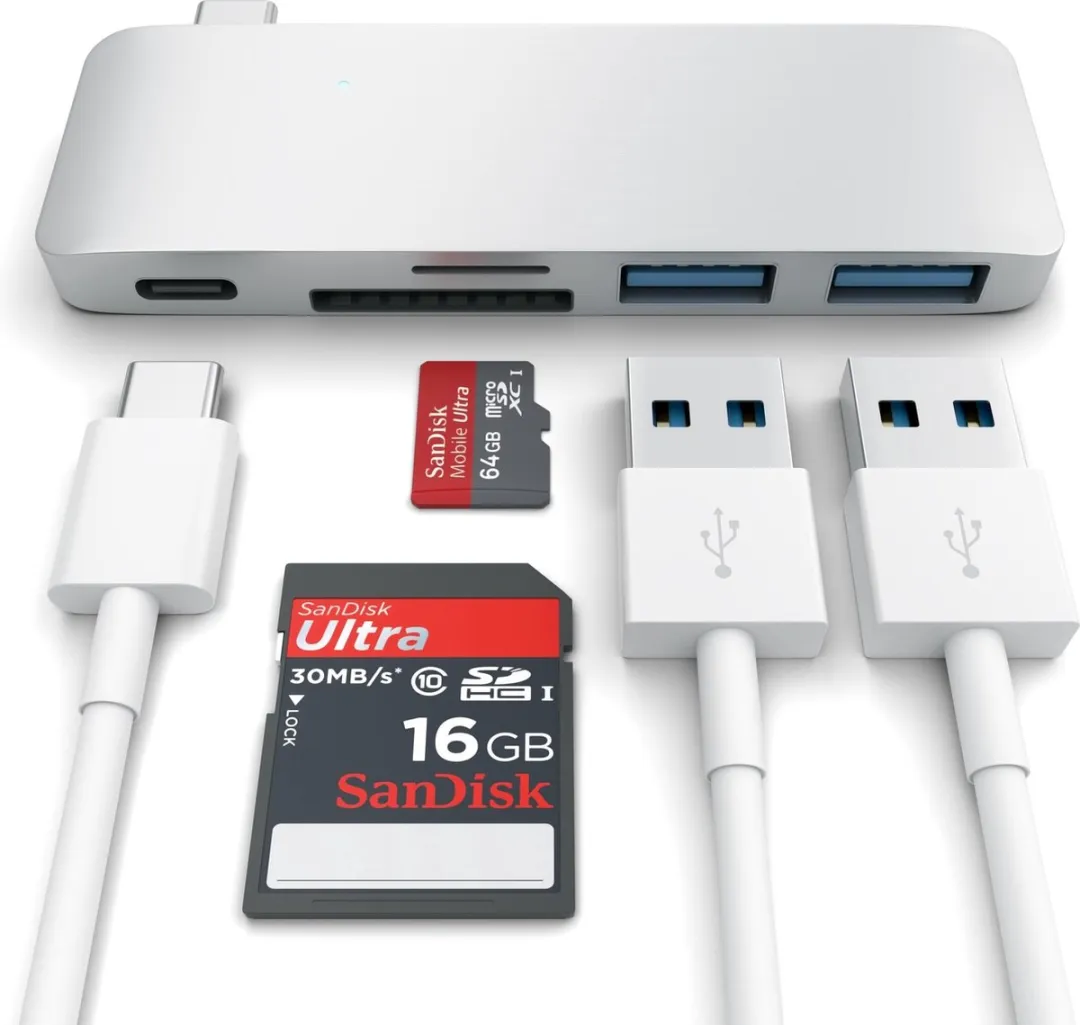 Satechi SAT05610 Type-C USB Hub - 1x USB-C - Zilver - afbeelding 4 van 6