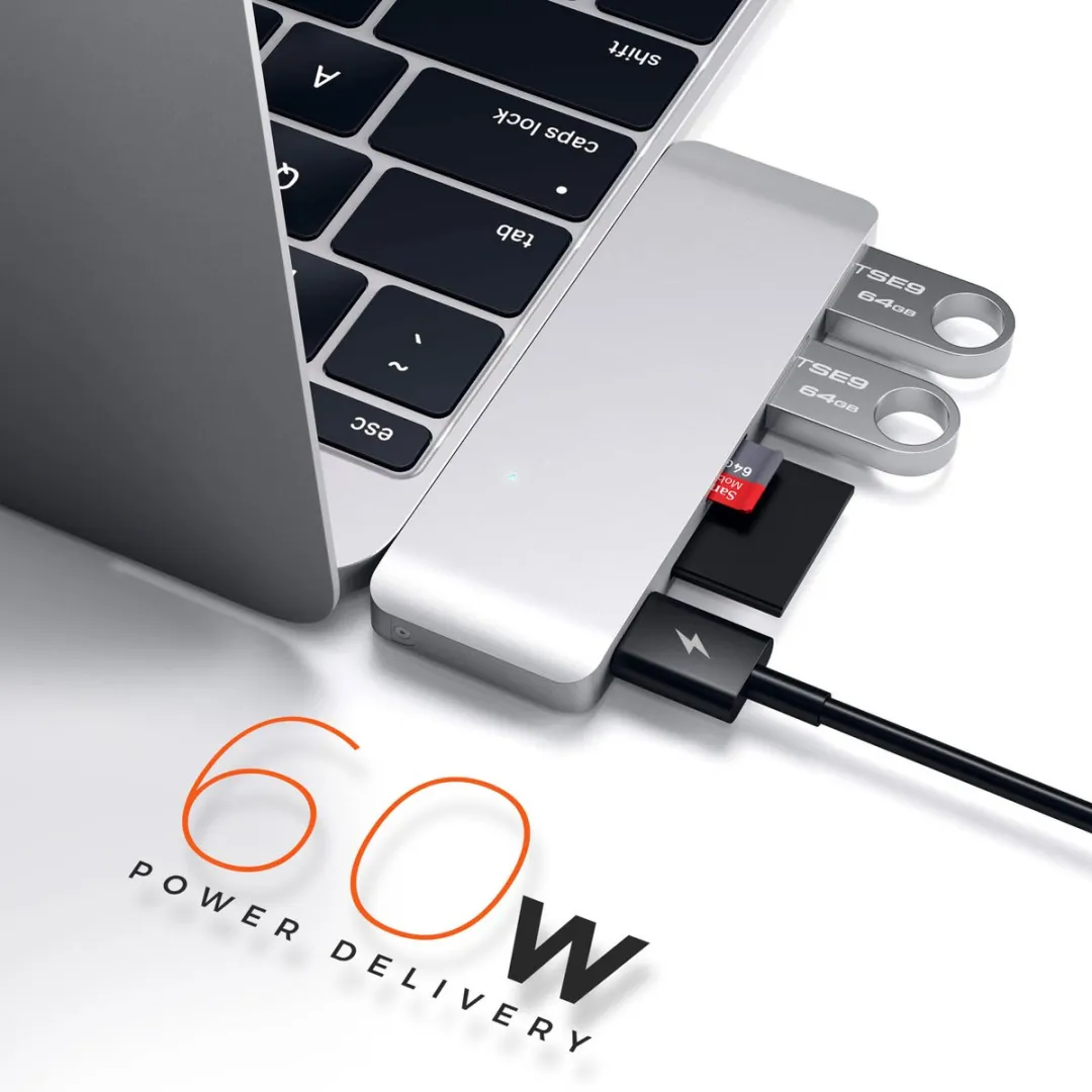 Satechi SAT05610 Type-C USB Hub - 1x USB-C - Zilver - afbeelding 2 van 6