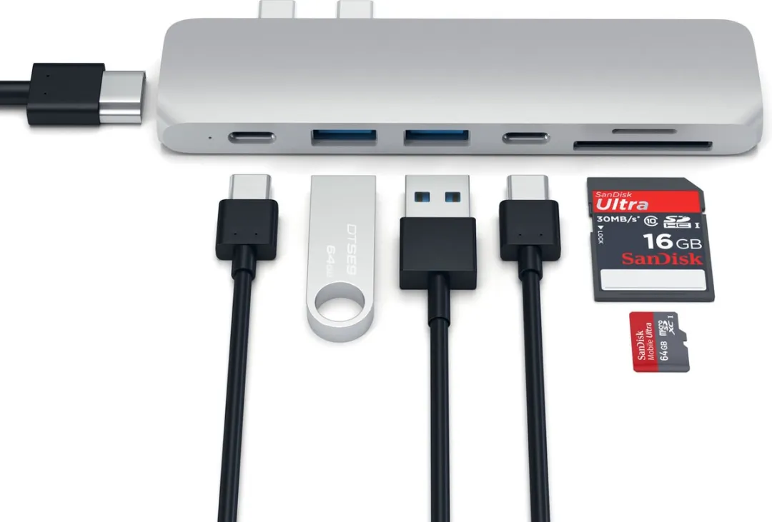 Satechi Type-C PRO Hub - 4K HDMI - Silver