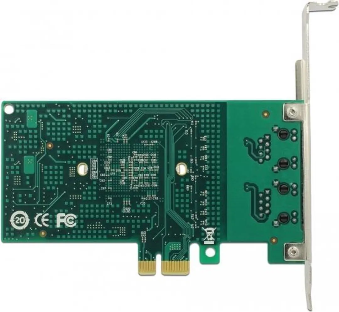 Delock PCIe 2x RJ45 Gigabit LAN i82576 - Zwart