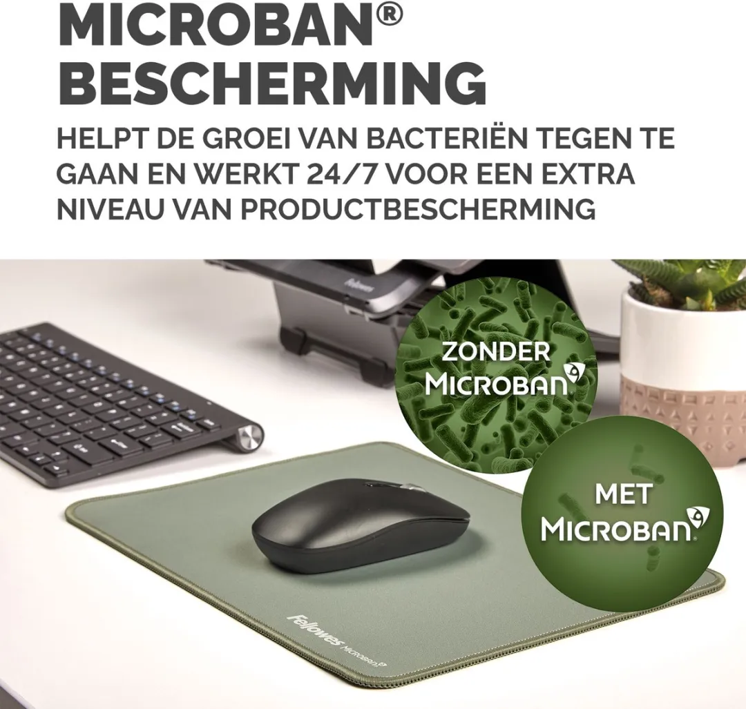 Fellowes Breyta Muismat XL Saliegroen - 83% Gerecycled