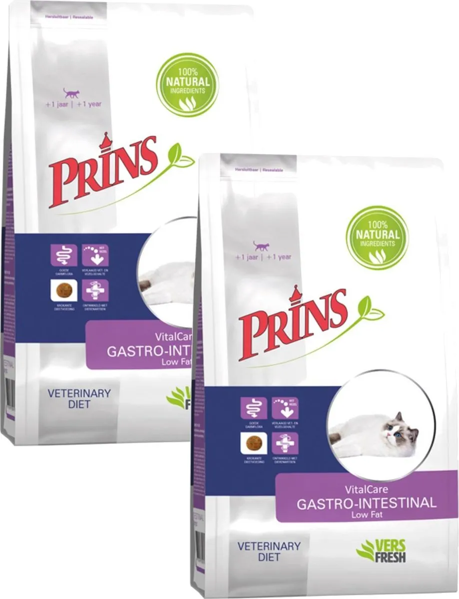 Prins Vitalcare Diet Gastro-Intestinal Zalm Kattenvoer - 2x1,5kg