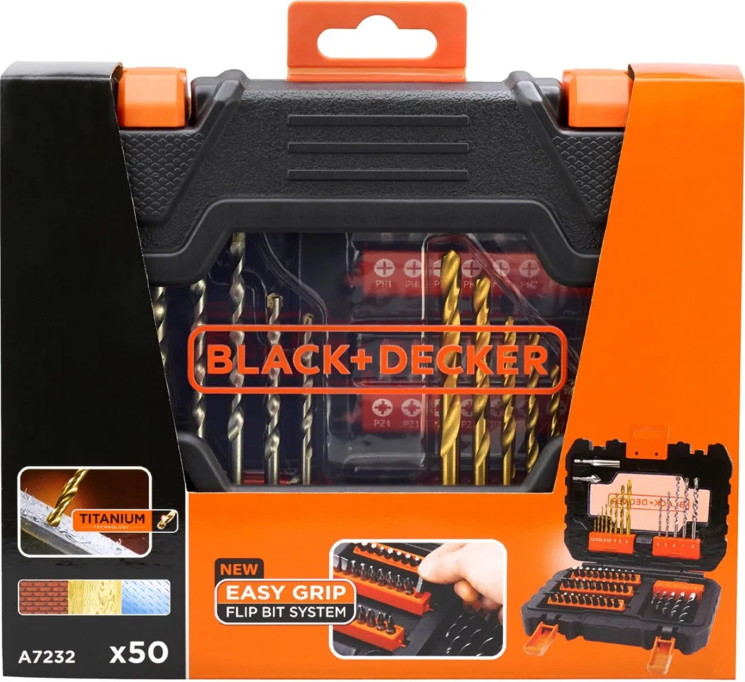 BLACK+DECKER A7232-XJ Schroef/Boorset 50-delig