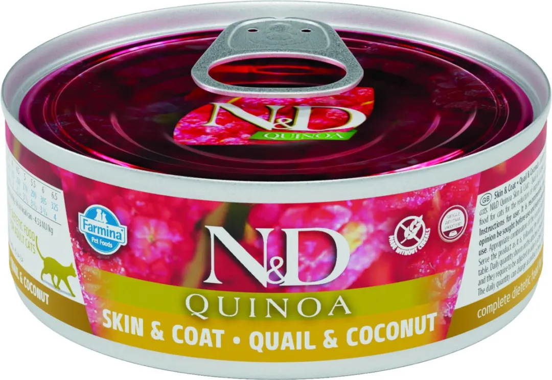 Farmina N&D Quinoa Skin & Coat Kwartel Kattenvoer 80g