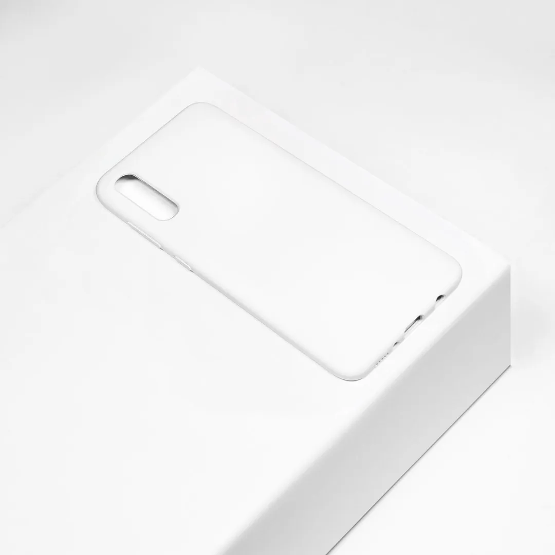 BMAX Siliconen Hoesje Samsung Galaxy A70 - Wit - BMAX65413521
