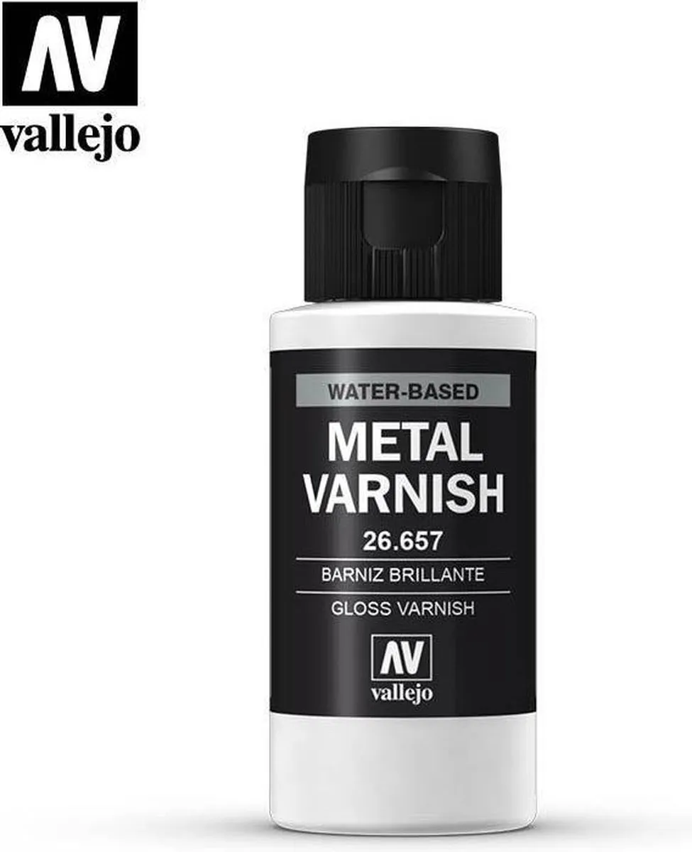 Vallejo Hobbyverf Gloss Metal Varnish 26657 - 60ml - Multi