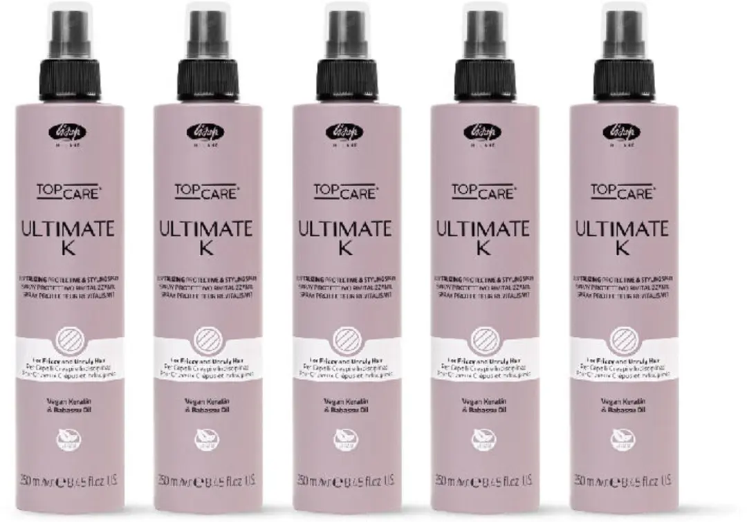5x Lisap Top Care Ultimate K Revitalizing Protection & Styling Spray 250ml