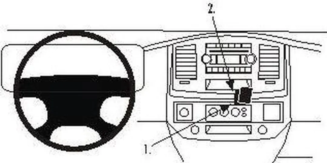 Brodit ProClip Dodge Ram Pick Up 2006-2009 Houder - Zwart