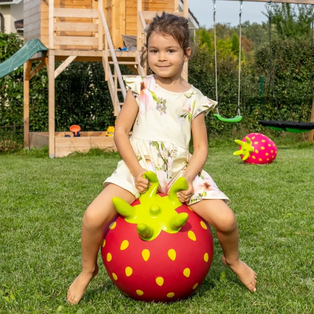 Gerardo's Toys Jumpy Fruits Skippybal Haas - 100 kg - Rood