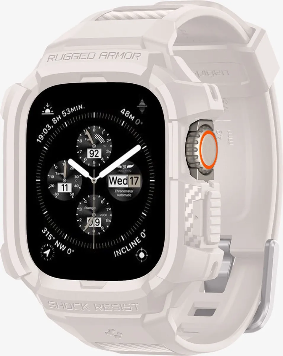 Spigen Rugged Armor Pro Hoesje & Bandje Apple Watch Ultra 2 - Beige - afbeelding 5 van 6