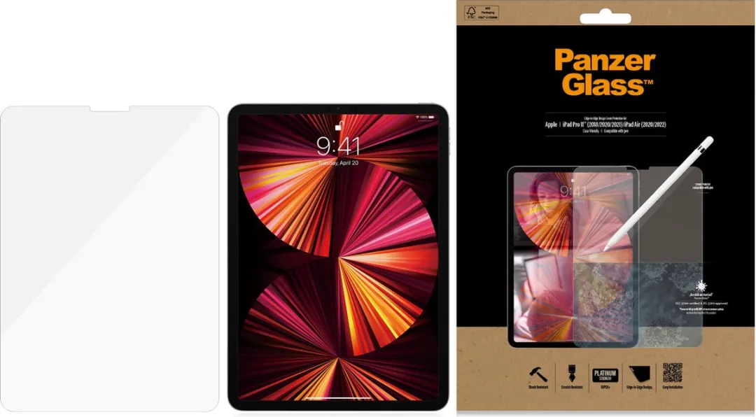 PanzerGlass PZ-2655 Screenprotector iPad Air 4 10.9 (2020) - Transparant