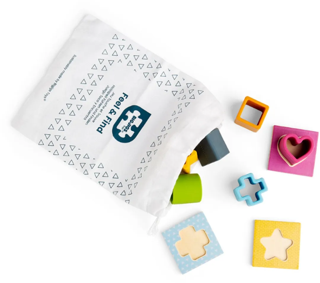 BIGJIGS Feel & Find Houten Sorteerspel Multicolor