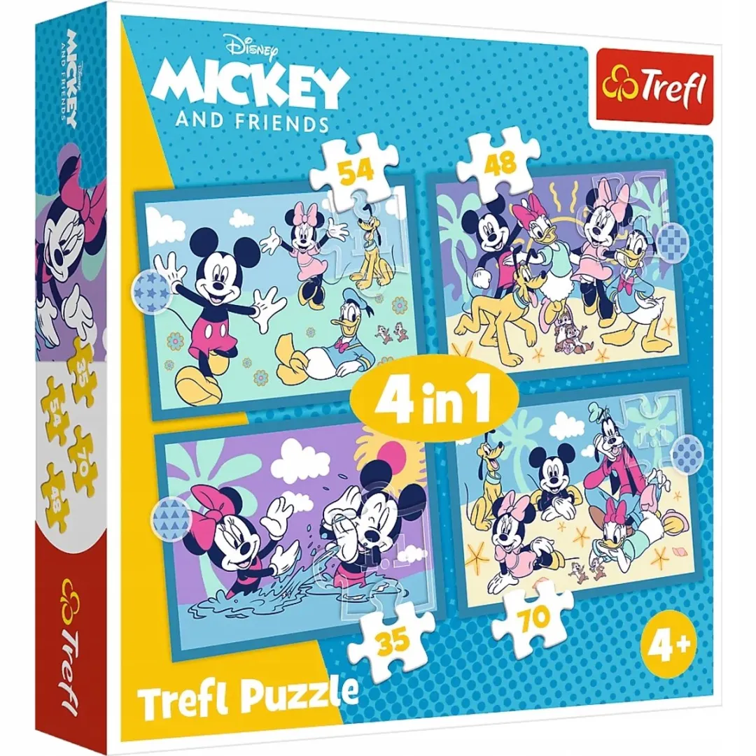 Trefl Mickey Mouse 4-in-1 Puzzels
