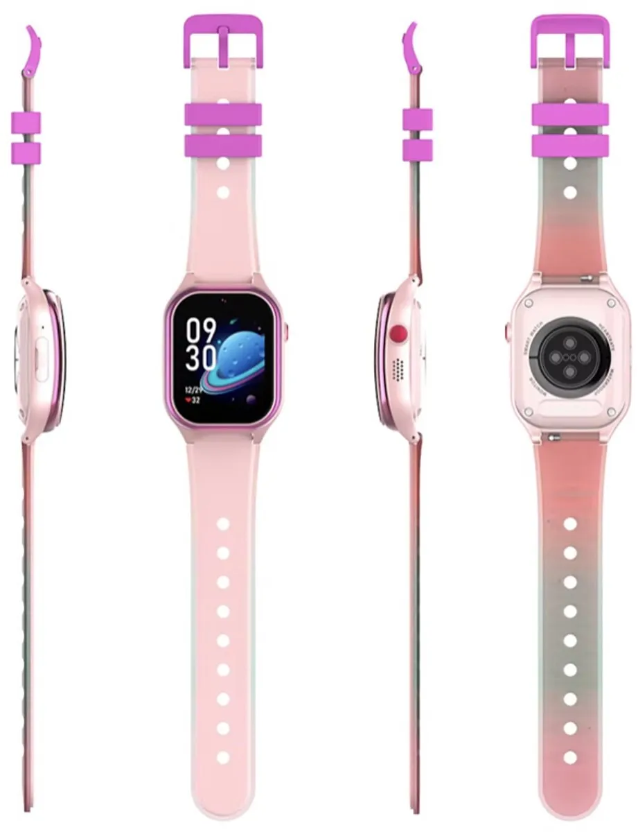GPSHorlogeKids Curve Roze Smartwatch - 4G Videobellen - 600mAh