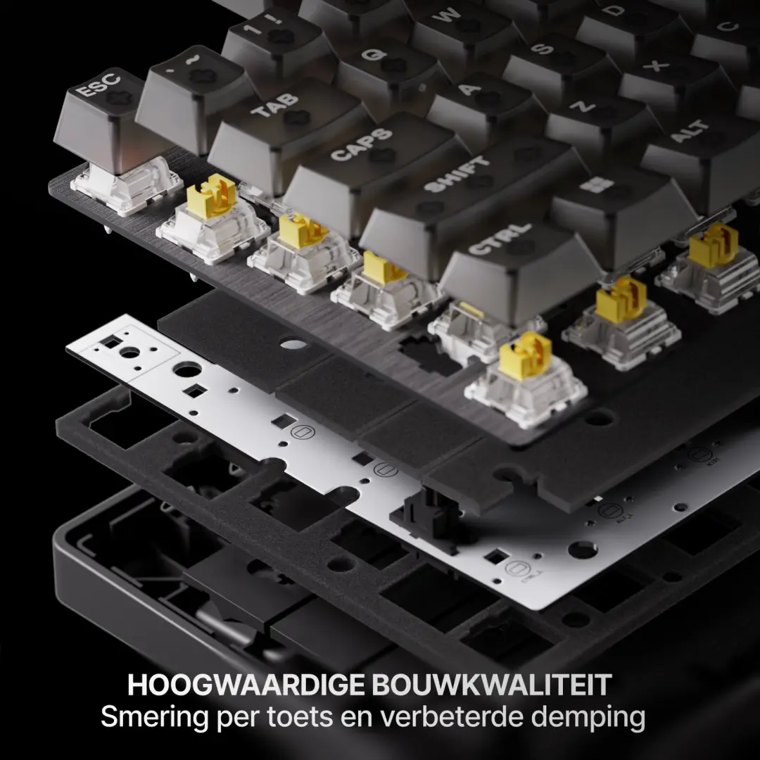 SteelSeries Apex Pro TKL Gen 3 Steel - Magnetisch Gaming Toetsenbord - US QWERTY - afbeelding 3 van 6