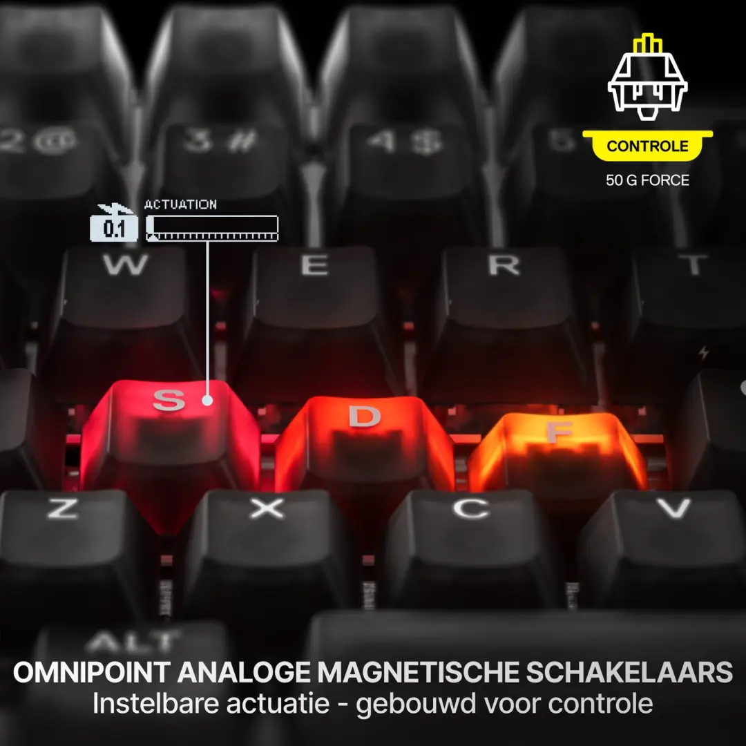 SteelSeries Apex Pro TKL Gen 3 Steel - Magnetisch Gaming Toetsenbord - US QWERTY - afbeelding 2 van 6