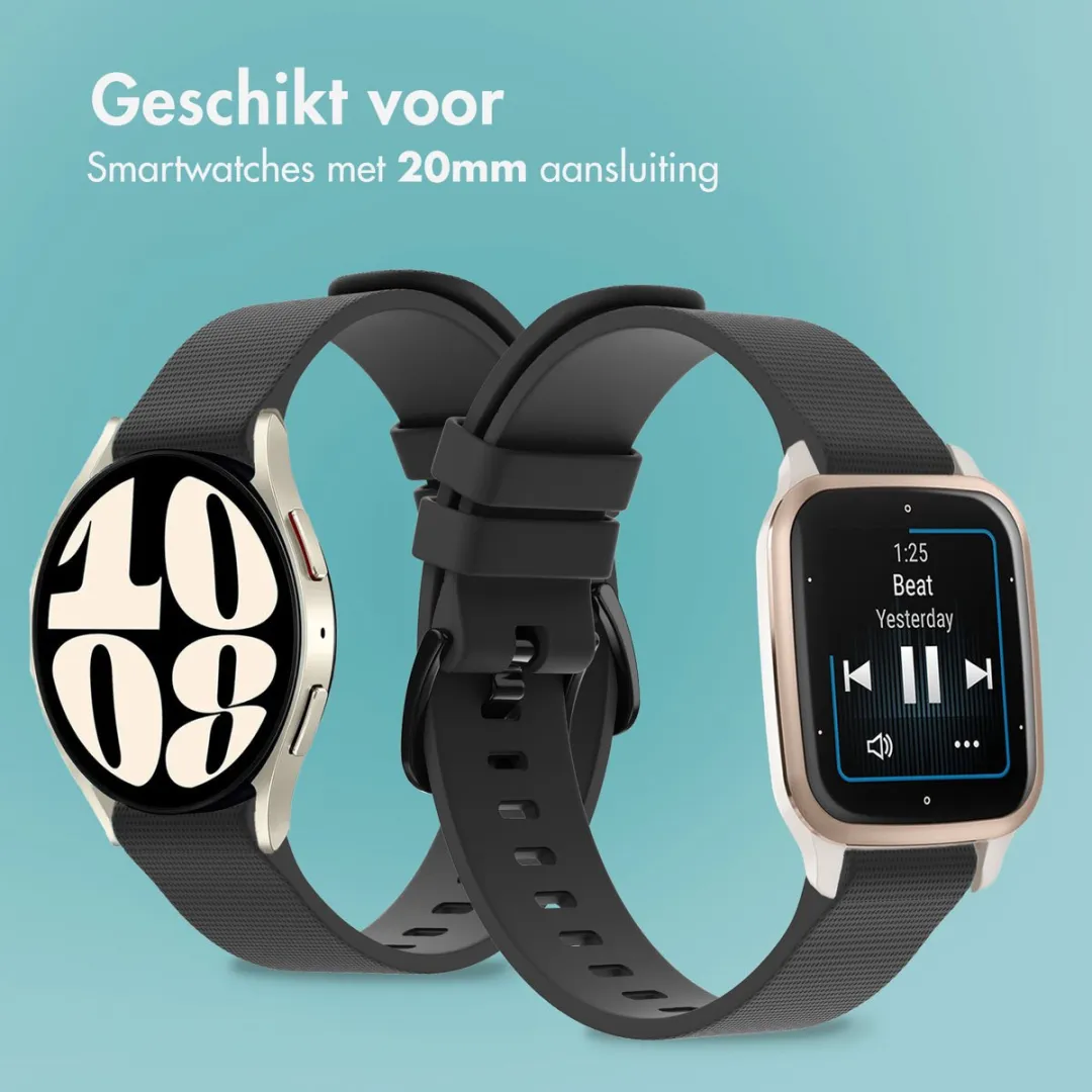 Imoshion Siliconen Sportband 20mm - Zwart