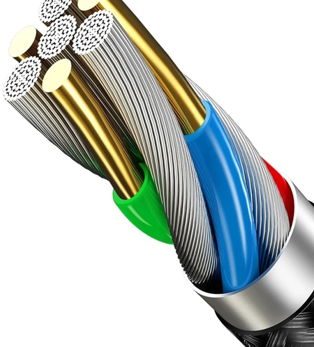 USAMS U5 Micro USB Kabel 1,2m - Rood - afbeelding 4 van 5