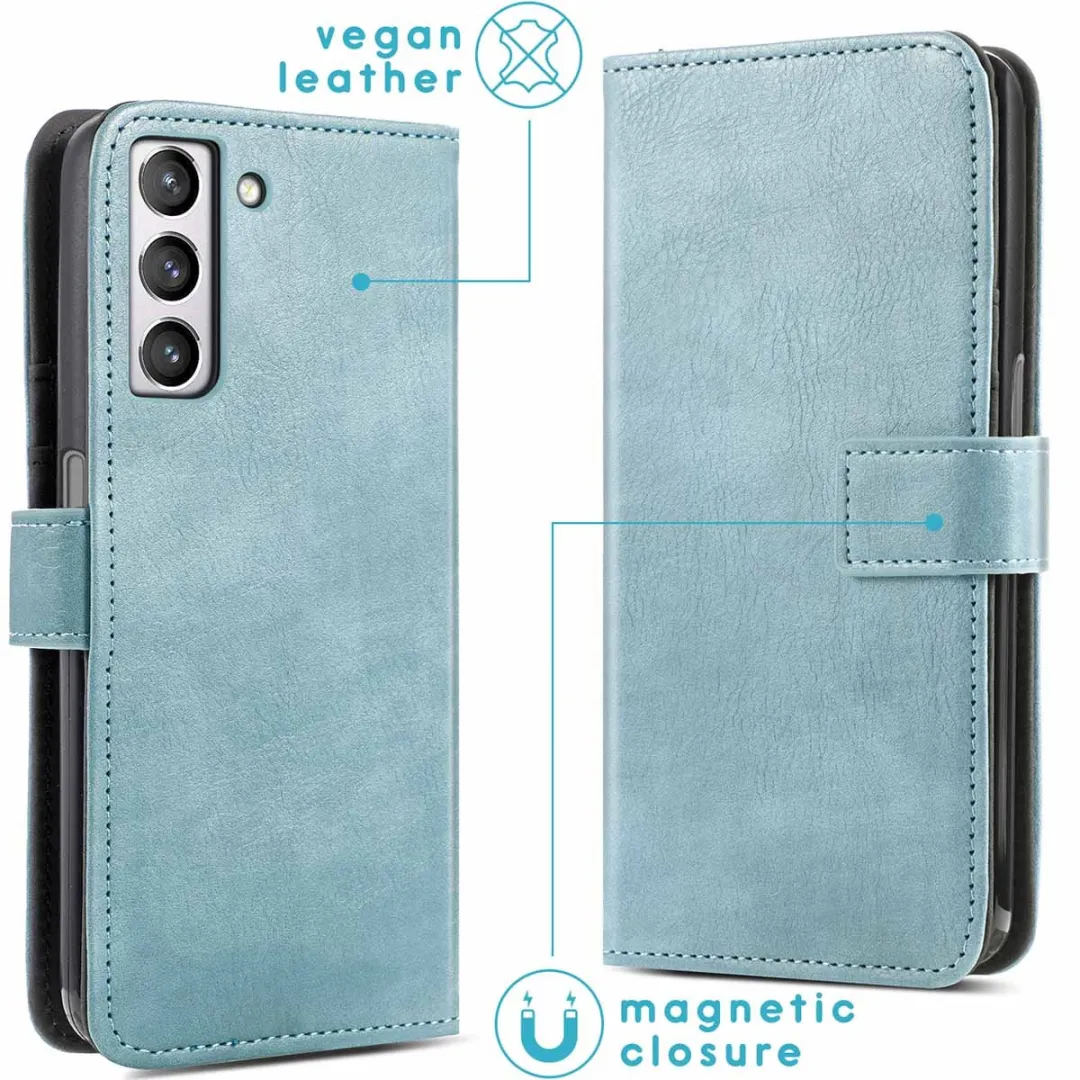 Imoshion Hoesje Samsung Galaxy S21 FE - 3 Pasjes Lichtblauw