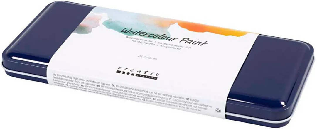 Colortime Waterverfset - Palet met 24 kleuren en kwast