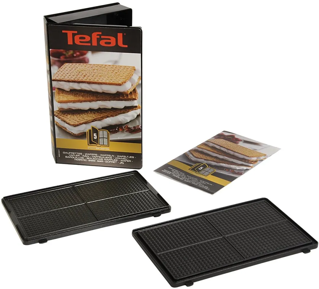 Tefal XA8005 Snack Collection Wafelplaten - 2 Stuks - Zwart