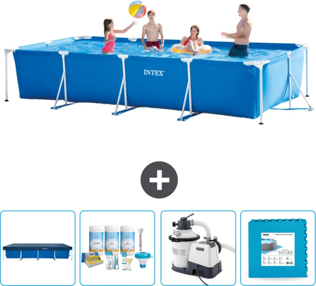 Intex Rechthoekig Frame Zwembad 450x220cm - Blauw - 28273NP