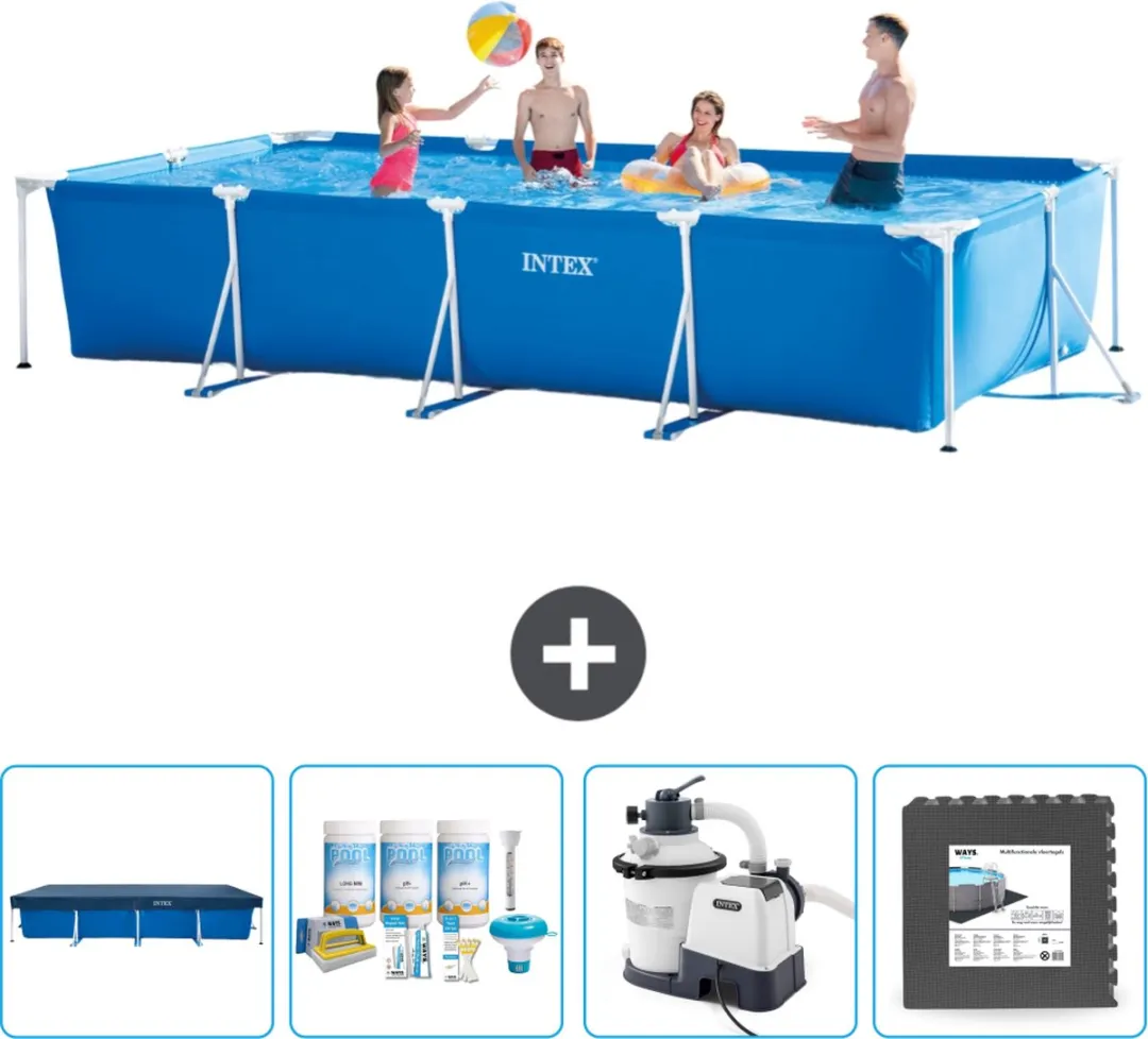 Intex Rechthoekig Frame Zwembad 450x220cm - Blauw - 28273NP