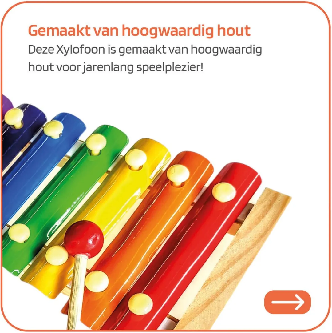 Jobber Toys Xylofoon Houten Speelgoed - Multicolor