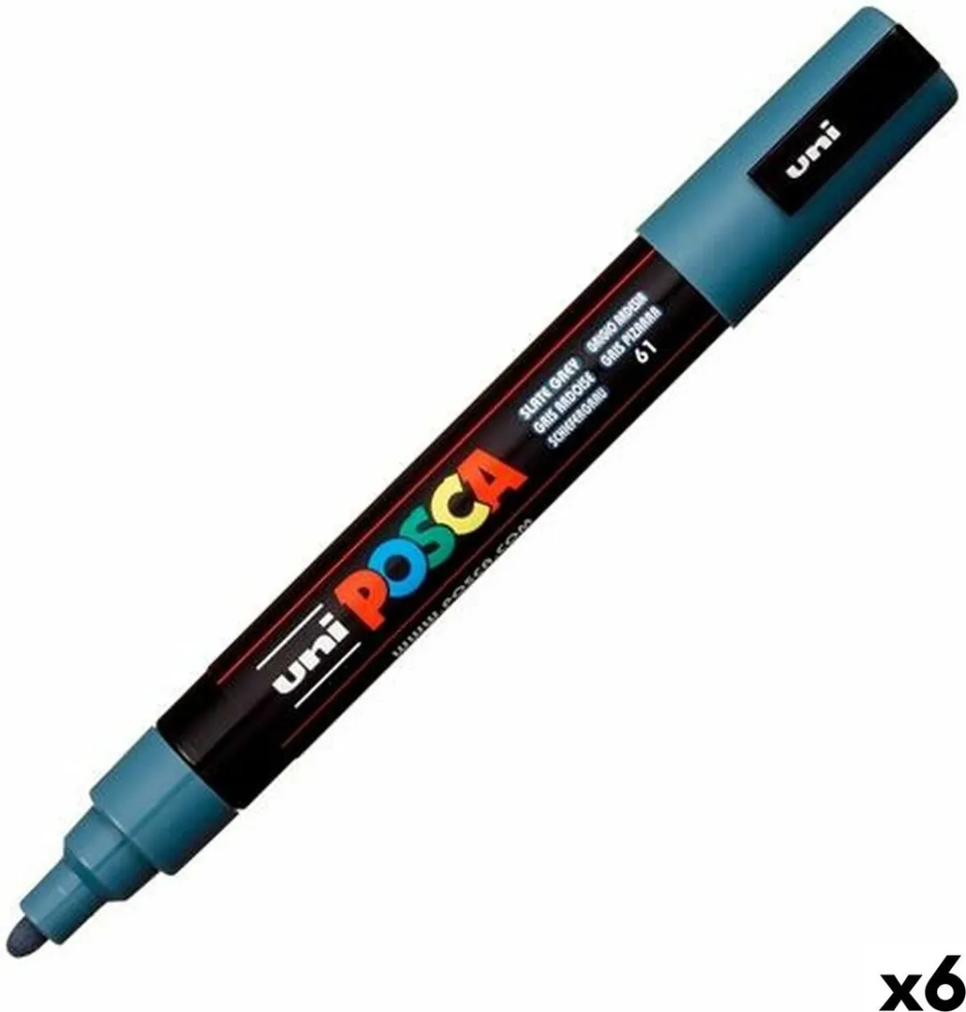 Posca PC-5M Stiften - Leigrijs - 6 Stuks