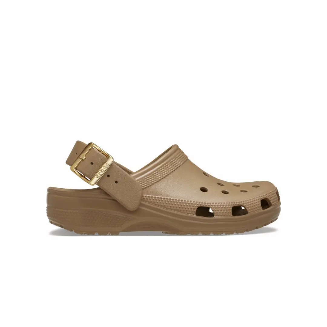 Crocs Classic Metallic Buckle Klompen Bruin EU 36-37