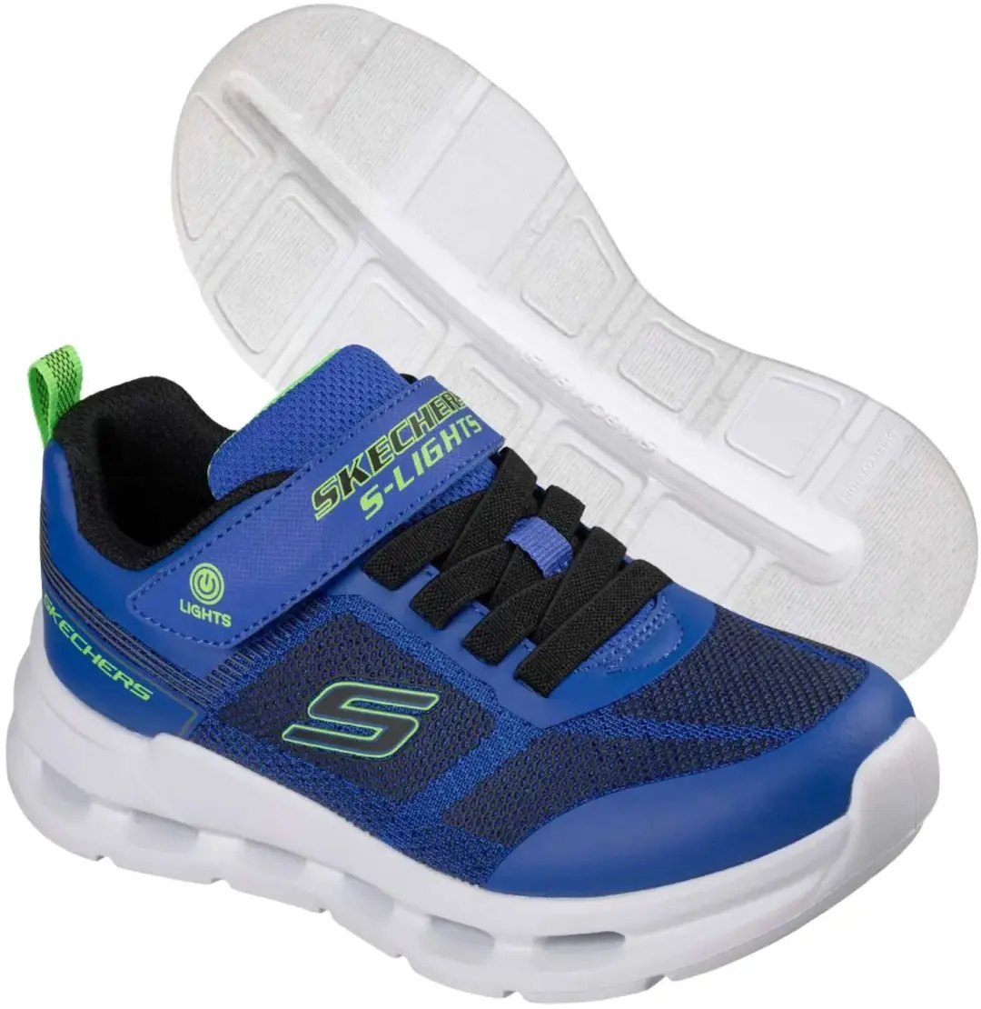 Skechers Glide Step Lights Kinderschoenen - Blauw/Zwart - afbeelding 5 van 6