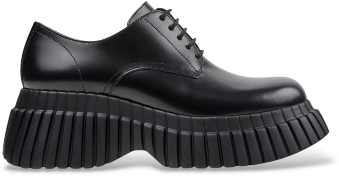 Camper Zwarte leren mocassins Pix BCN