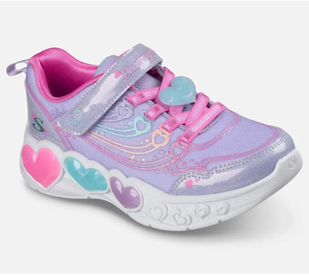 Skechers Enchanted Heart Lights Kinderschoenen - Zwart/Multi - afbeelding 4 van 6