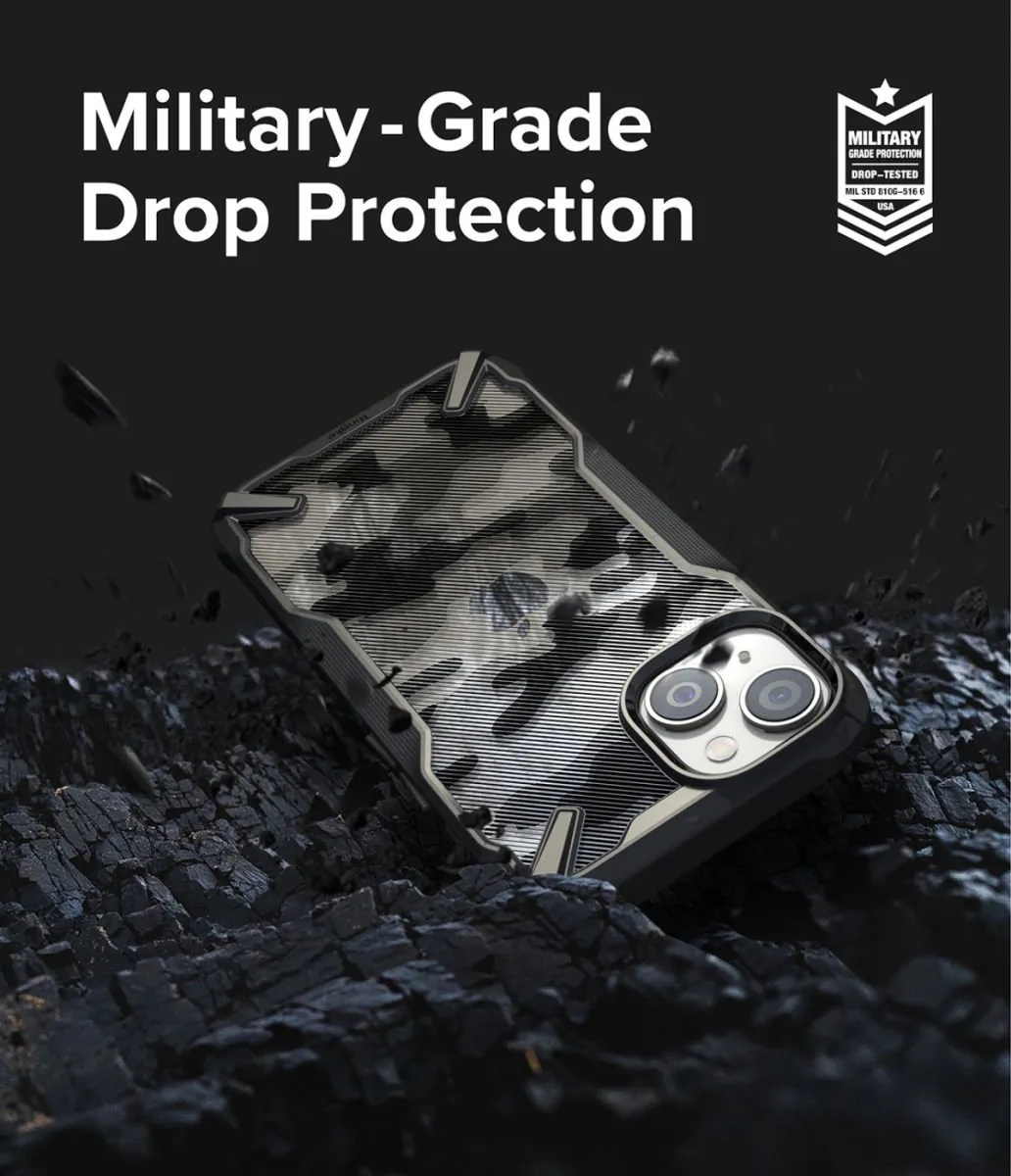 Ringke Fusion X Hoesje iPhone 14 Plus - Camo Zwart