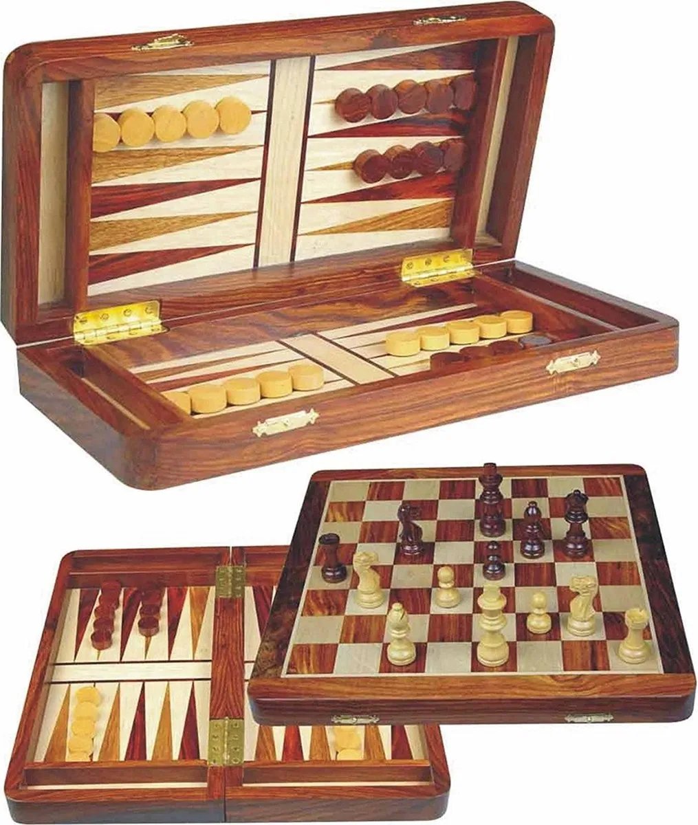 HOT Games Luxe Schaak/Backgammon Cassette 670040