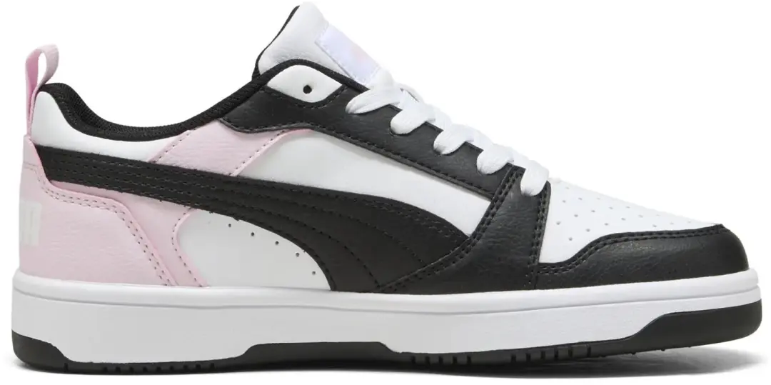 PUMA Rebound V6 Lo Kindertrainers - Wit/Puma Zwart/Pearl Pink - afbeelding 5 van 6