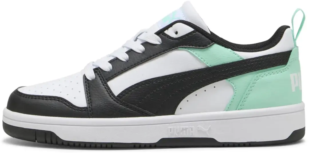 PUMA Rebound V6 Lo Kindertrainers - Wit/Puma Zwart/Pearl Pink - afbeelding 4 van 6