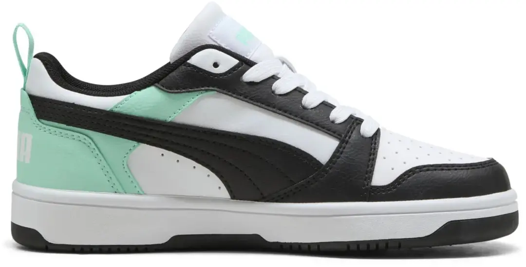 PUMA Rebound V6 Lo Kindertrainers - Wit/Puma Zwart/Pearl Pink - afbeelding 3 van 6