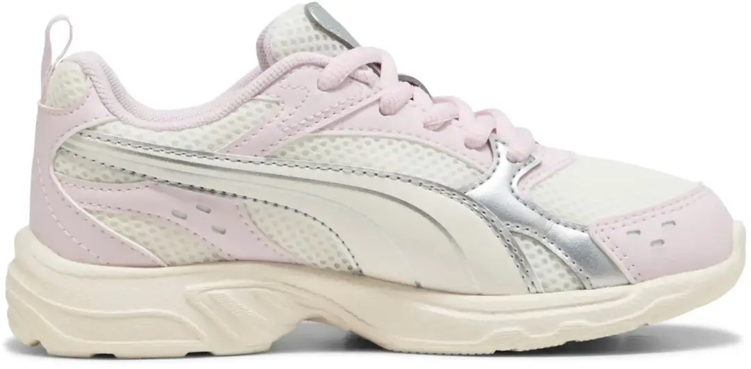 PUMA Mini Kunstleer Sneakers Kind - Wit/Roze - afbeelding 2 van 6