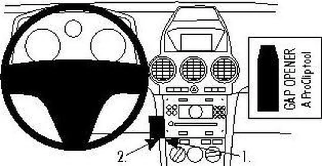 Brodit ProClip Opel Antara 2007-2015 Center Mount 854053 - Grijs