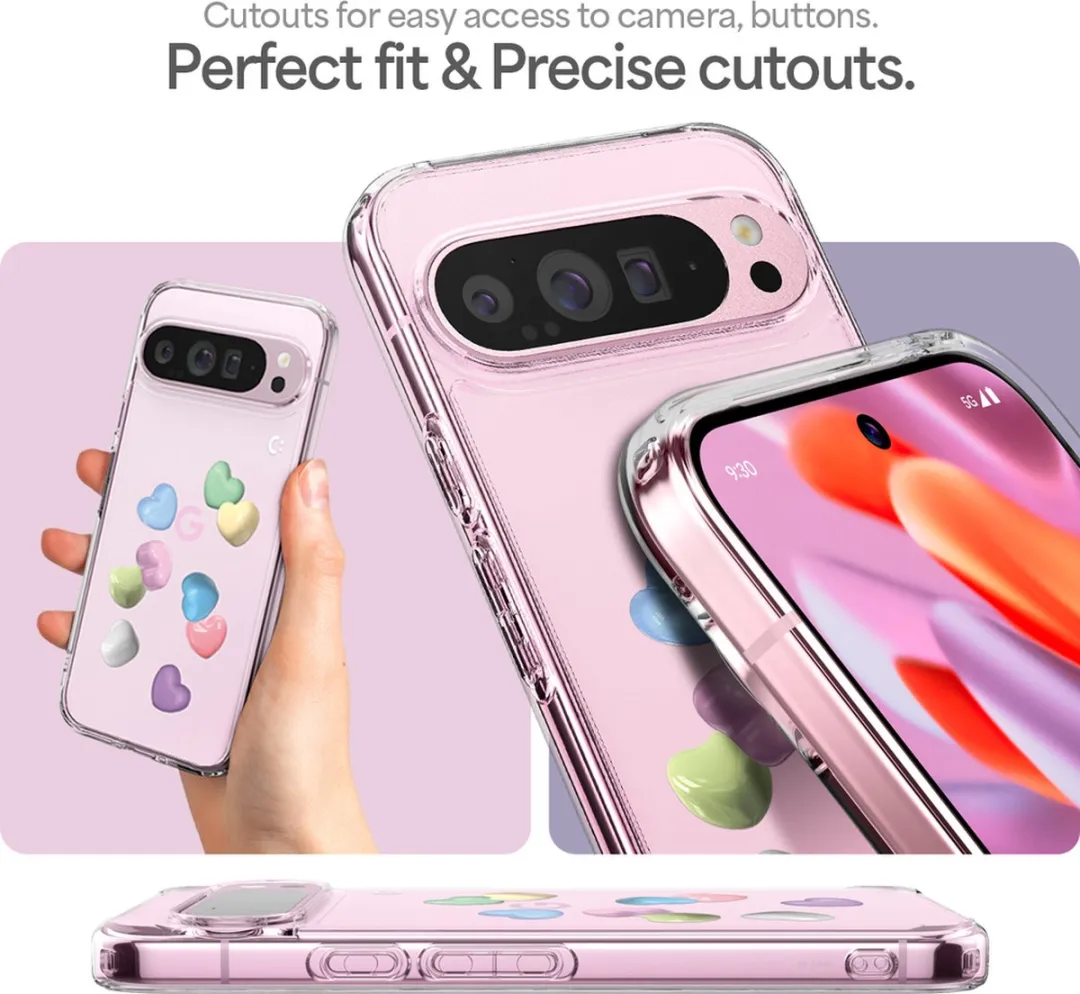 Spigen Ultra Hybrid ACS07894 Hoesje - Google Pixel 9 Pro XL - Roze Print