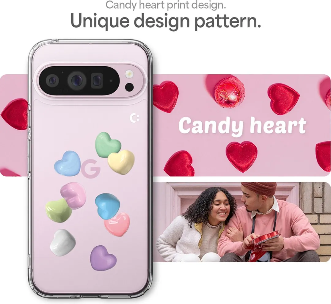 Spigen Ultra Hybrid ACS07894 Hoesje - Google Pixel 9 Pro XL - Roze Print