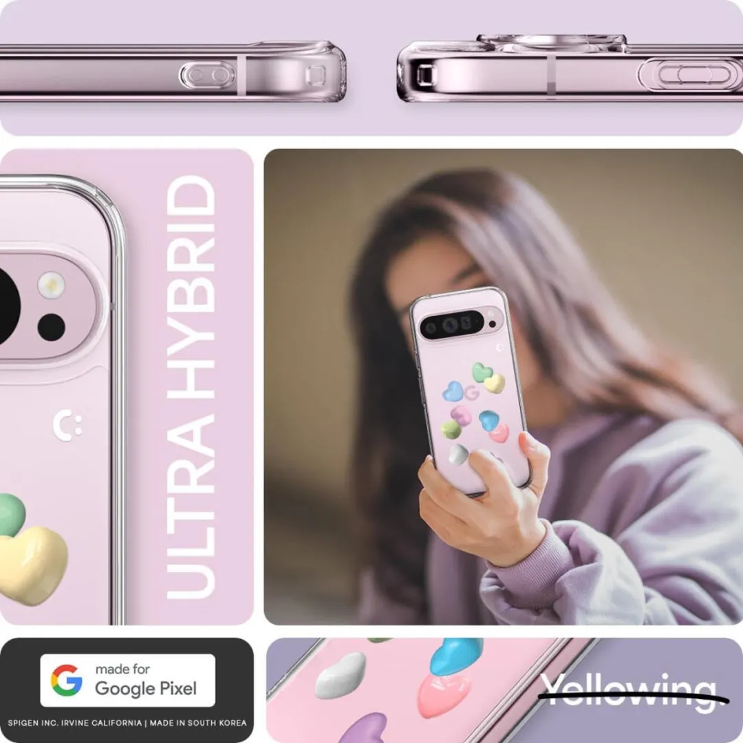 Spigen Ultra Hybrid ACS07894 Hoesje - Google Pixel 9 Pro XL - Roze Print - afbeelding 6 van 6