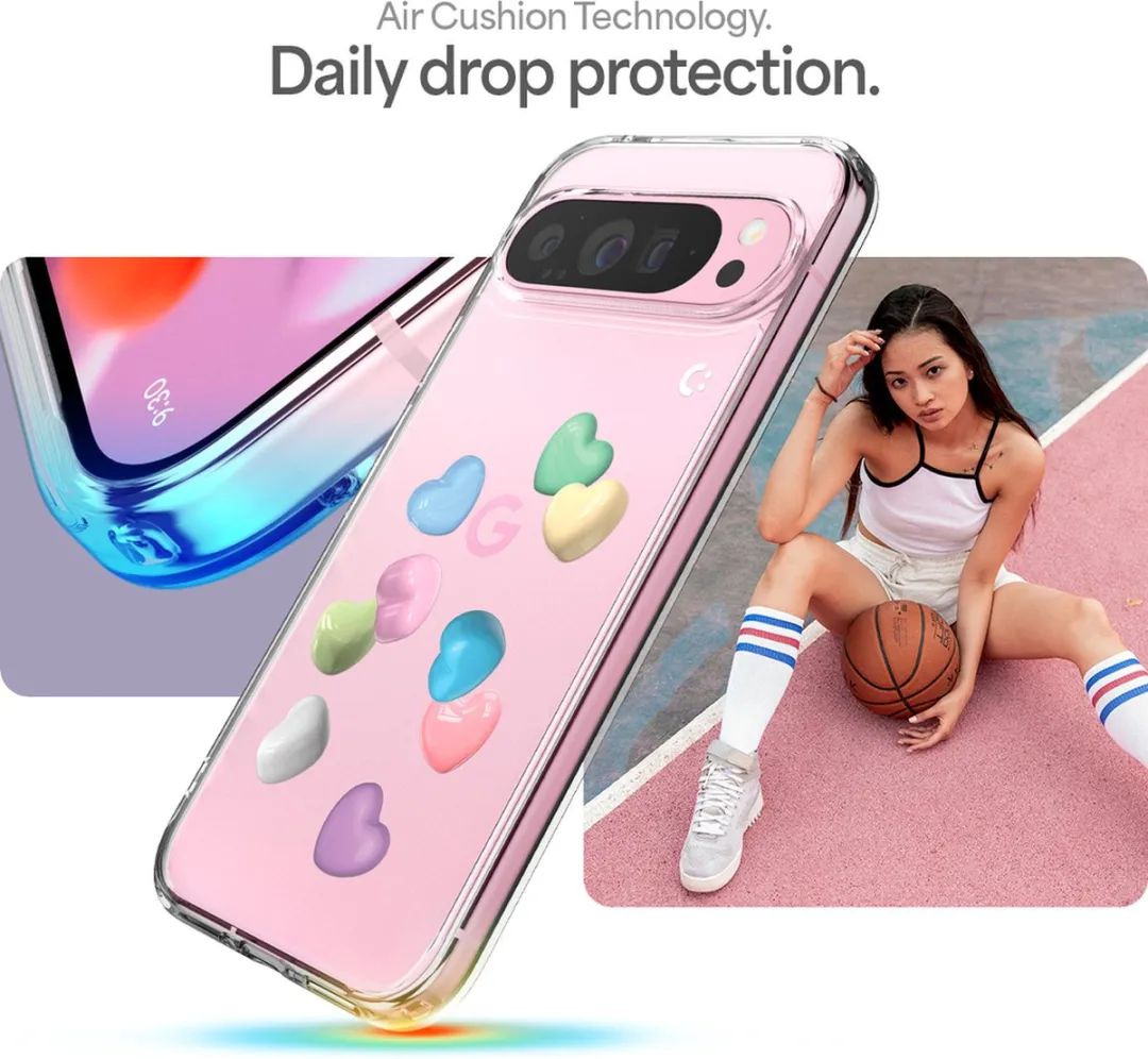 Spigen Ultra Hybrid ACS07894 Hoesje - Google Pixel 9 Pro XL - Roze Print
