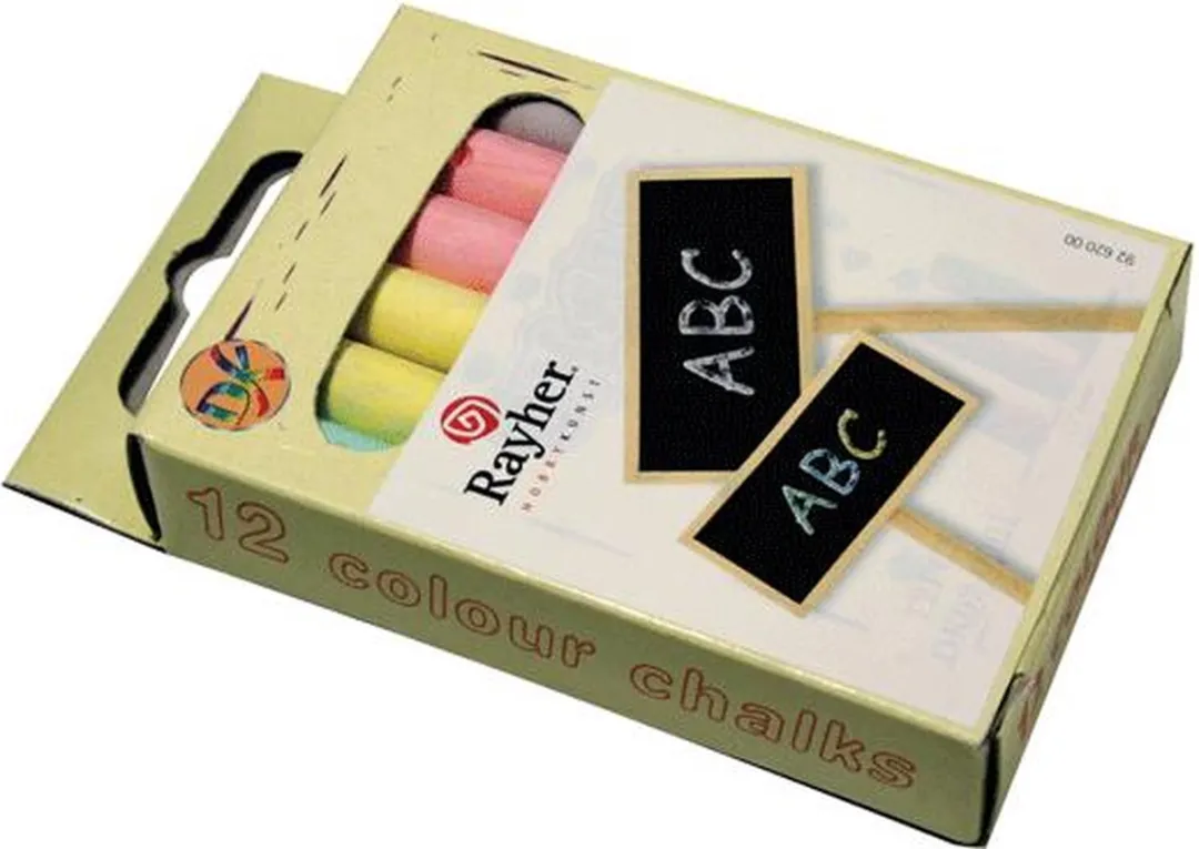 Rayher Schoolbordkrijtjes Set - 25 Stuks Multi