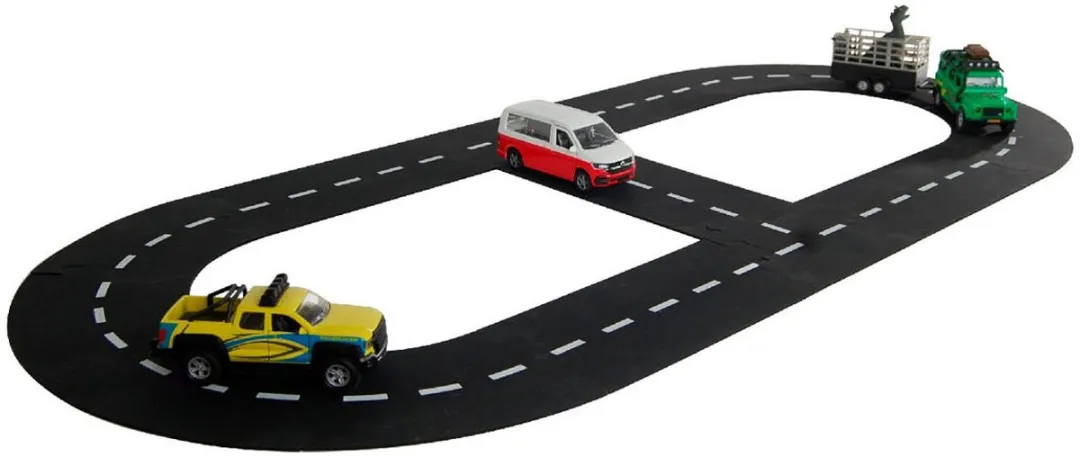 Kids Globe Autobaan Wegdelen 18-delig - Multi kleuren