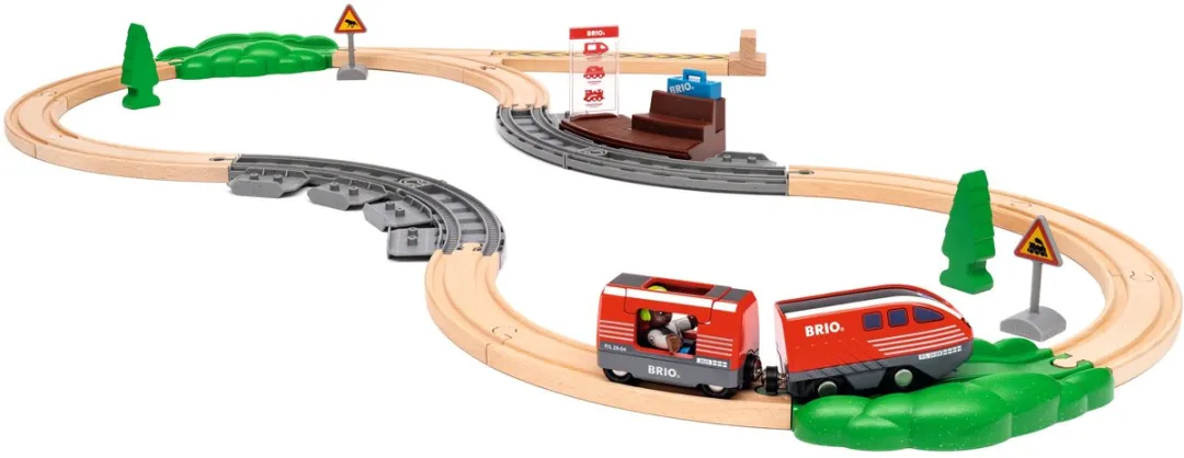BRIO Pull Back Treinset 36102 - Rood